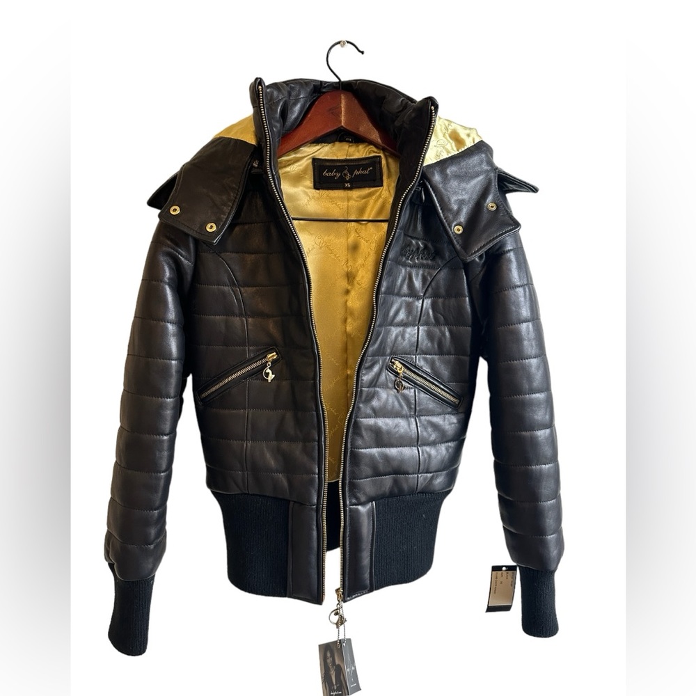 Vintage NWT Baby Phat Quilted Leather Jacket - XS